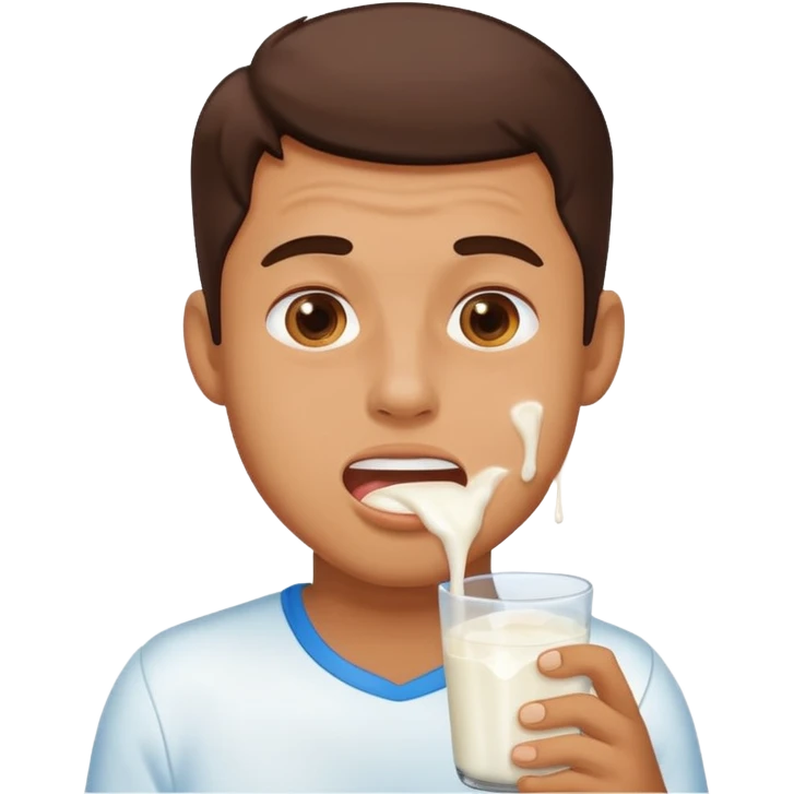 Man drooling out milk emoji