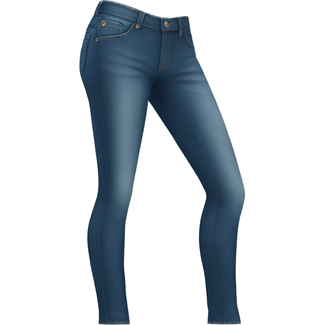 Realistic isolated side view of a pair of jean jegging pants. emoji
