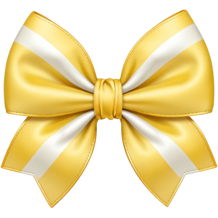 A pale yellow and white checkered bow emoji