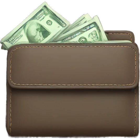 wallet with money emoji