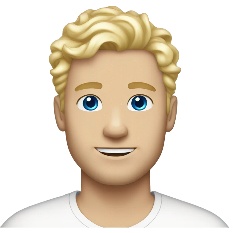 full body light curl blonde 30yo man blue eyed pale skin emoji