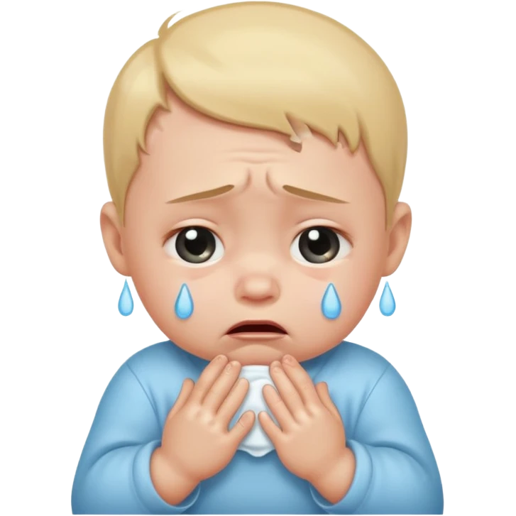 Sad baby crying  emoji