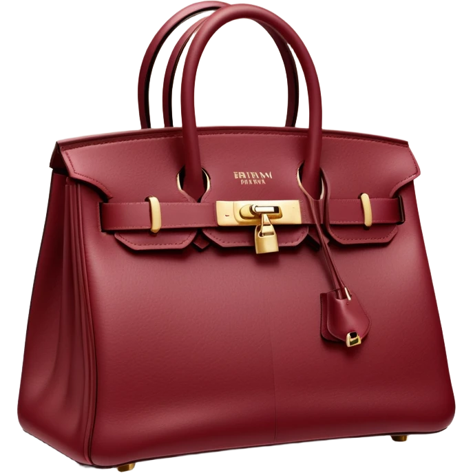 Burgundy birkin bag from side emoji