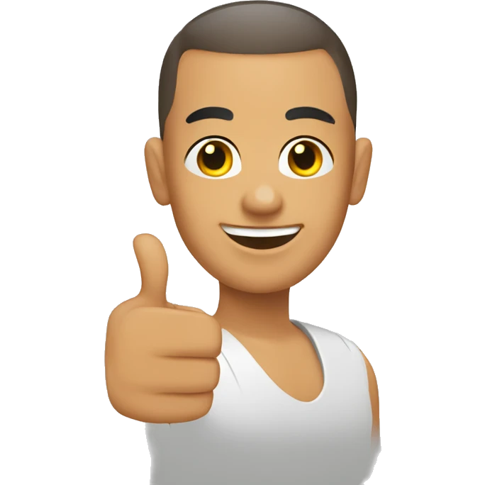 Maori buzz cut thumbs up emoji