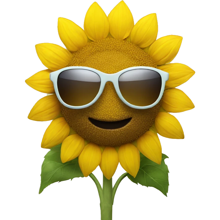 Sunflower with sunglasses emoji