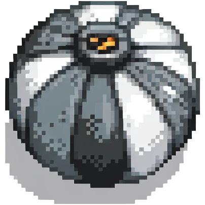 grayish black bomb power up without fuse emoji