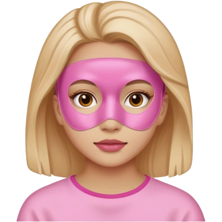 girl with a pink skincare mask routine  emoji