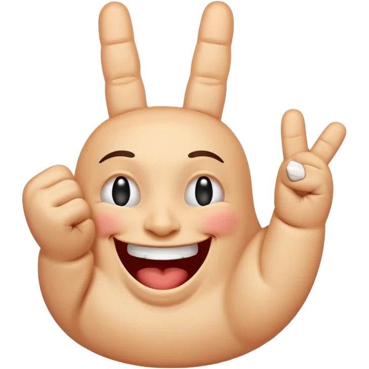 Middle finger 🖕 and laughing face 🤣  emoji