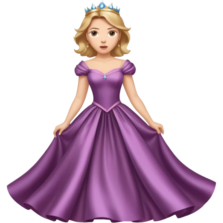 Scarlett Johansson in a princess dress emoji