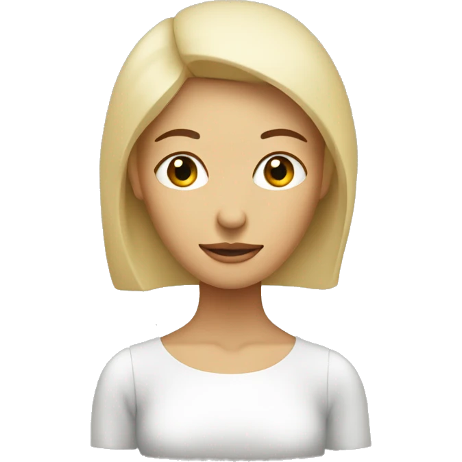 Square headed woman with head empty emoji