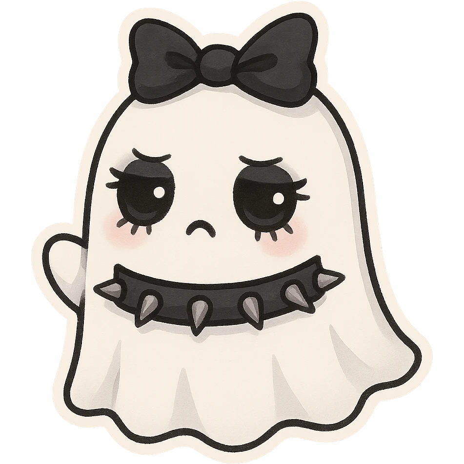 Goth white object emoji