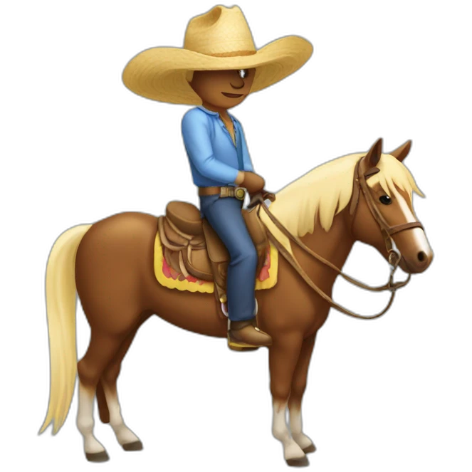 Caballo con sombrero emoji