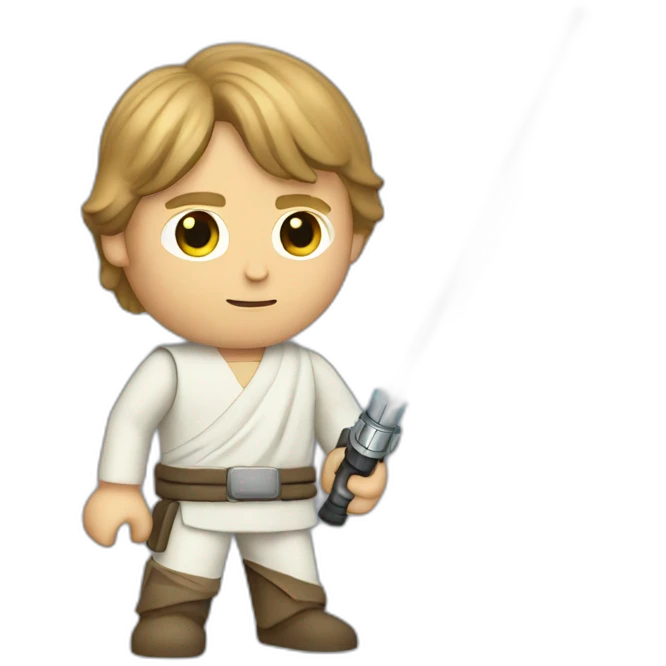 Luke Skywalker with laser sabre emoji