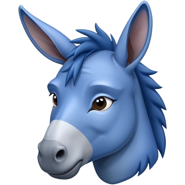 sad blue donkey emoji
