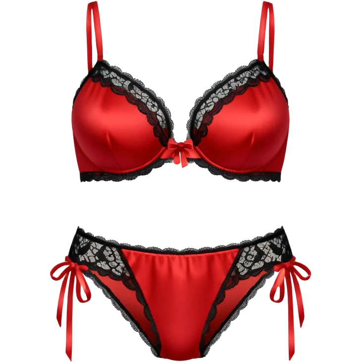 Red lingerie dentelle hot string emoji