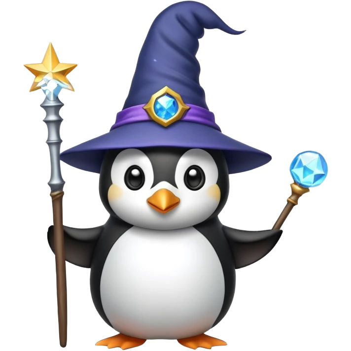 Penguin Wizard emoji