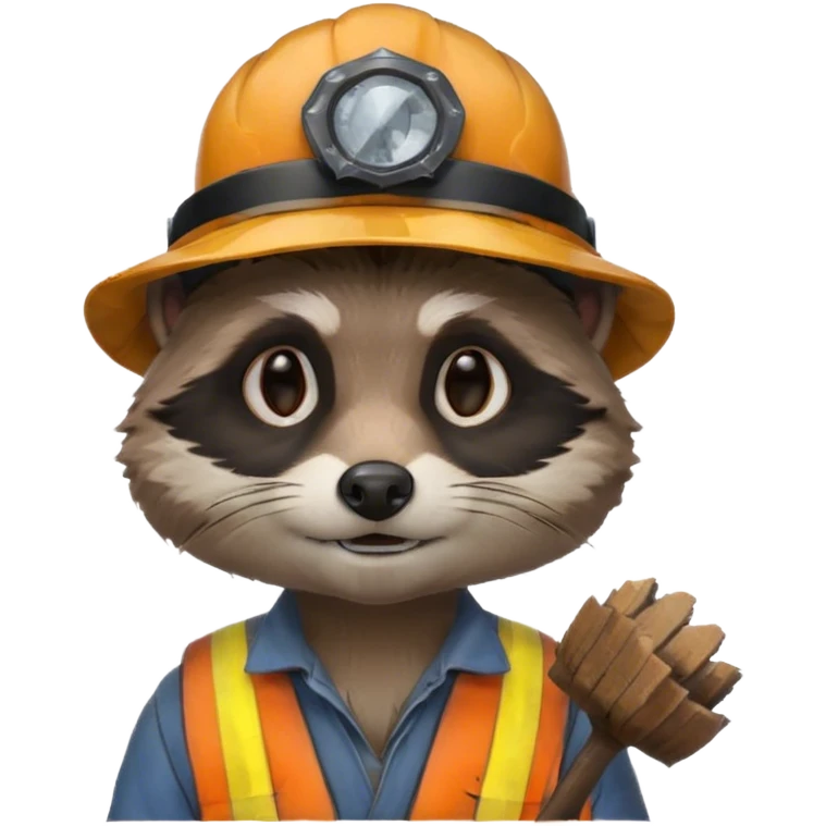 Miner Raccoon emoji