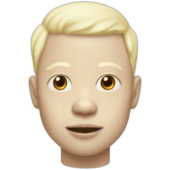 Black albinos man emoji