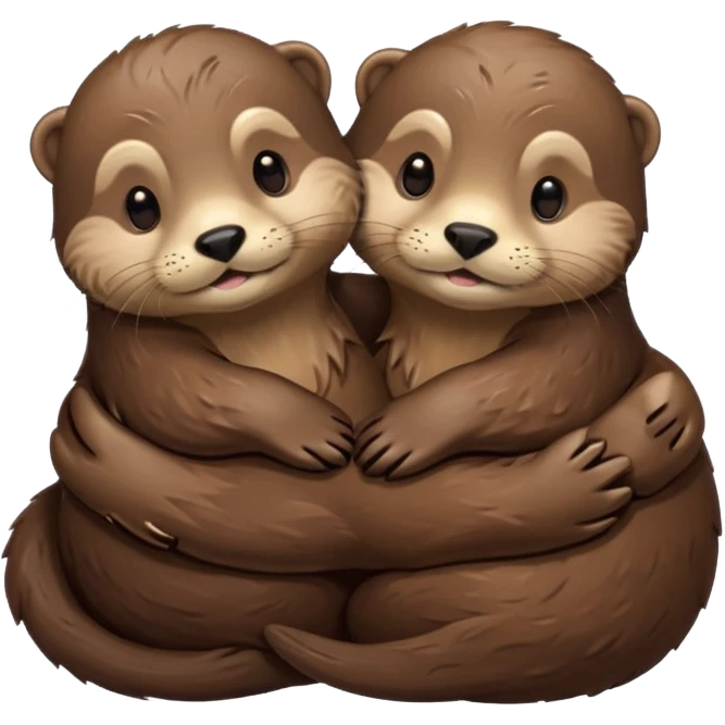 Cute otter love emoji