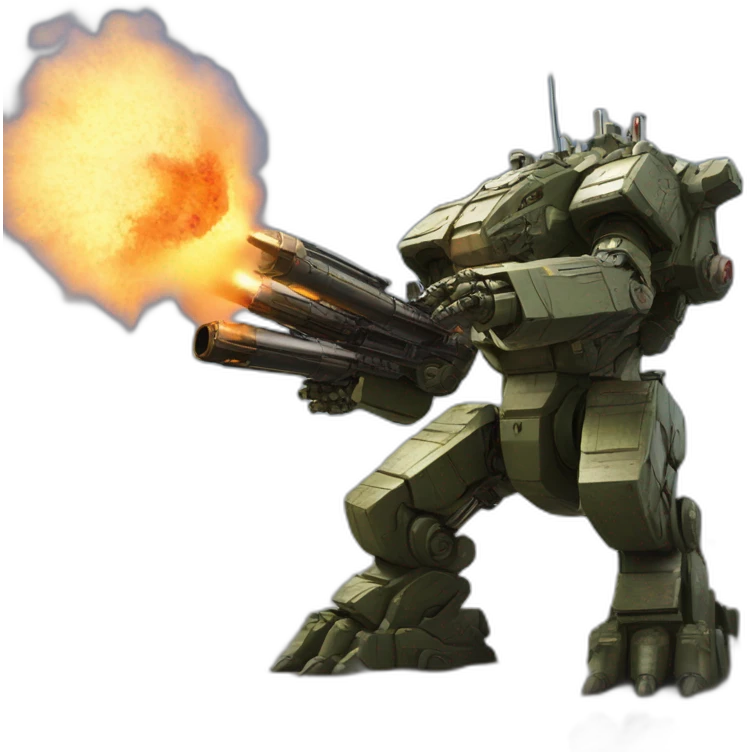 Mech godzilla with artillerie canon emoji