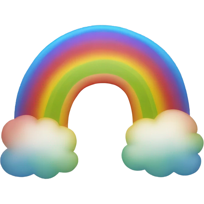 Rainbow semi emoji