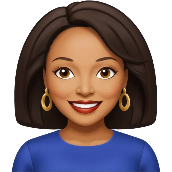 Lynn Whitfield with dark brown hair emoji
