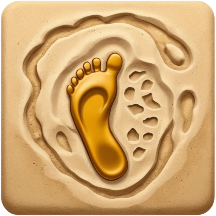foot print with shoe print only  emoji