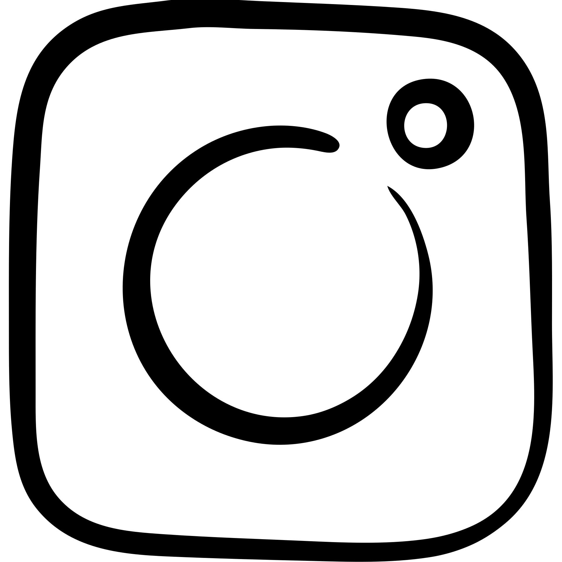 Instagram logo in minimalist icon style, simple lines, no fill emoji