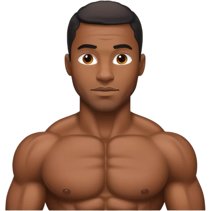 Naked black man emoji
