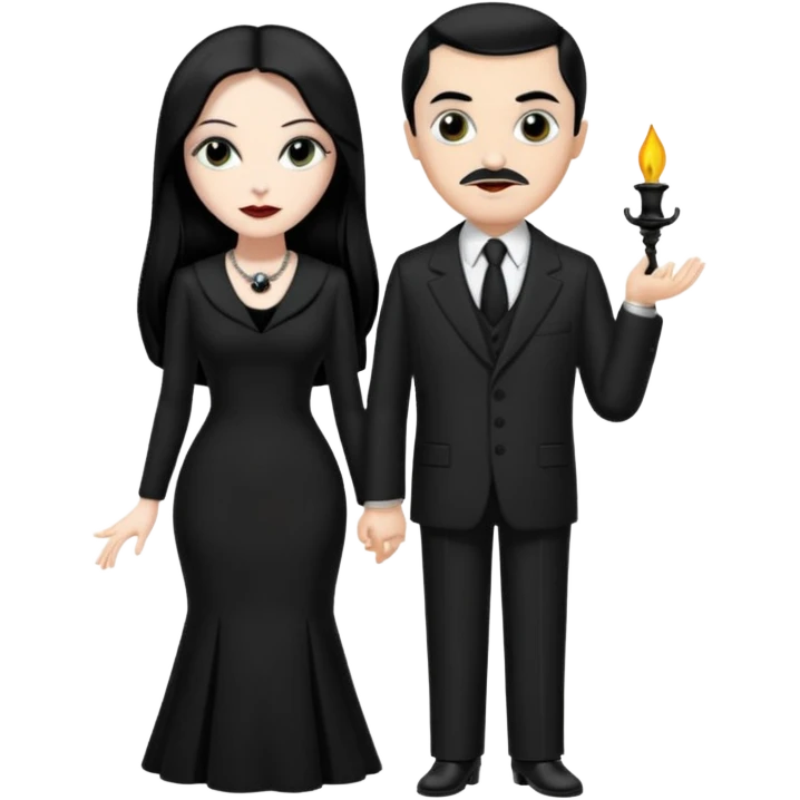 morticia and gomez emoji