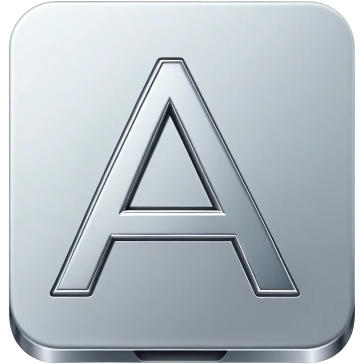 Font setting icon with letter A emoji