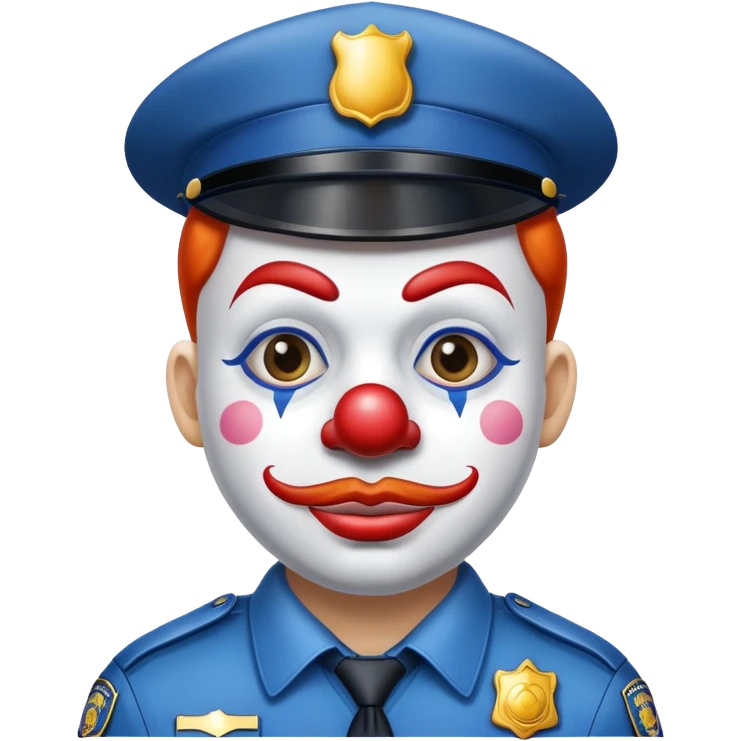 Policeman clown emoji