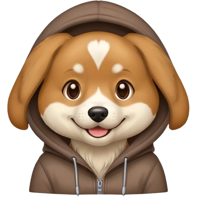 Dog wearing a hoodie  emoji