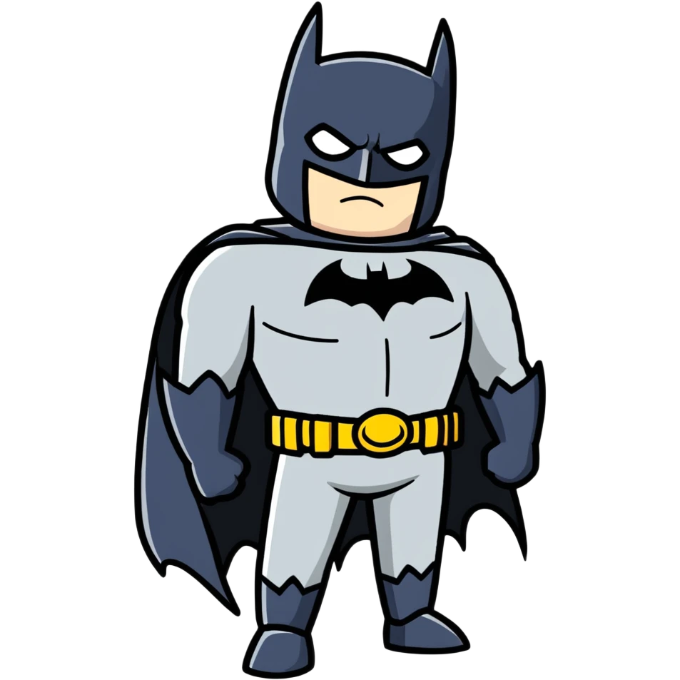batman character cartoonish sticker style emoji