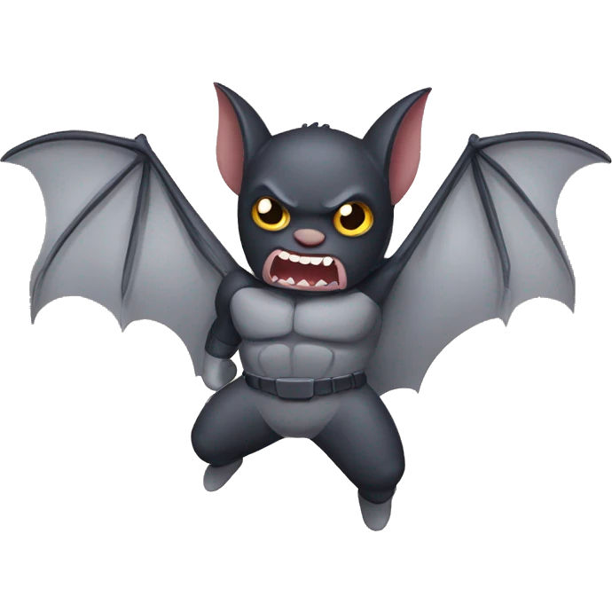 fighting andgry bat with wings emoji