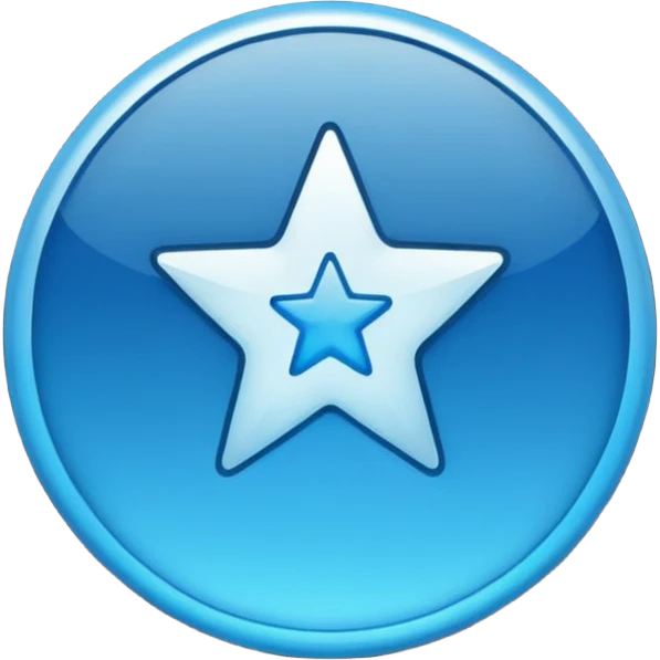 "Create a flat,  emoji featuring a badge or star-like shape with soft, rounded edges. The badge should be split vertically into two gradient shades of blue, bdeeper blue. In the center, place a bold, black checkmark symbol.and clearly recognizable as a verification or approved status icon." emoji