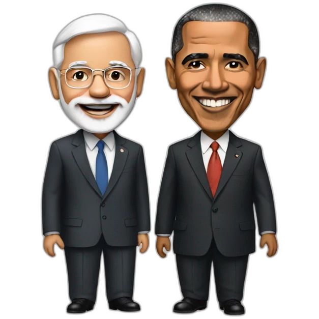 Modi with obama emoji