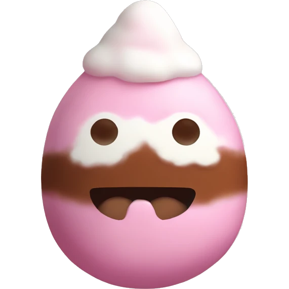 cacao with marshmallow pink christmas mood emoji