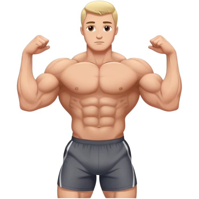 bodybuilder warm-up stretching emoji