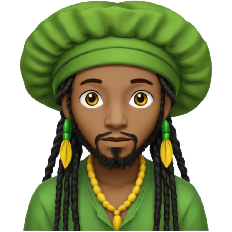 Jamaican dreads with a Jamaican bonnet no person just the hair emoji
