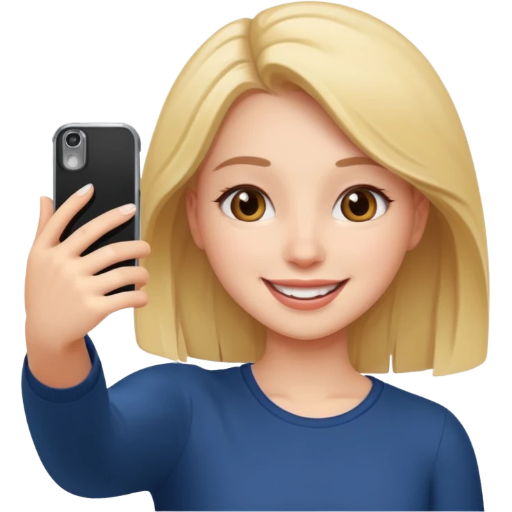 Girl taking selfie emoji