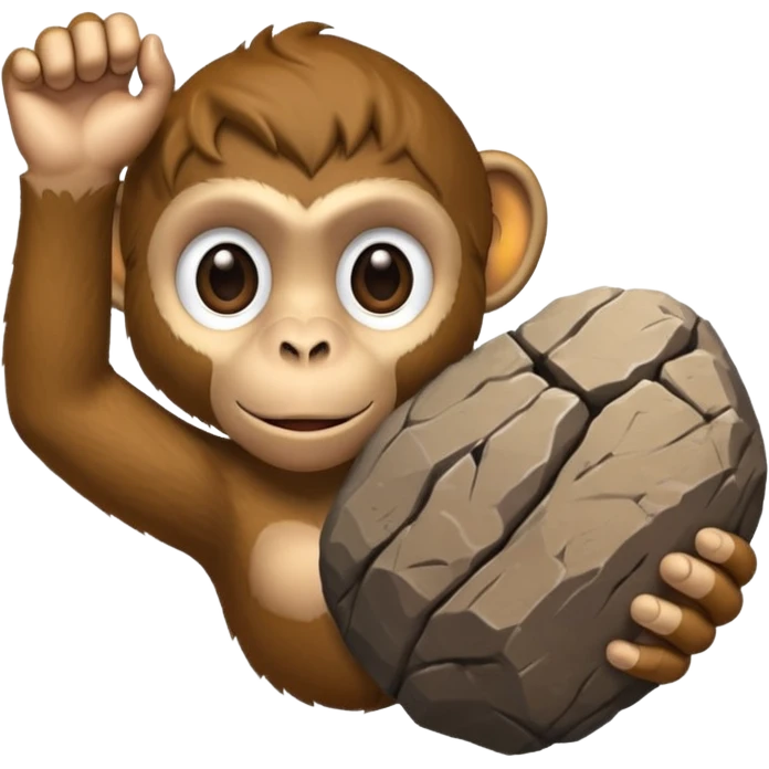 monkey hand throwing rocks emoji