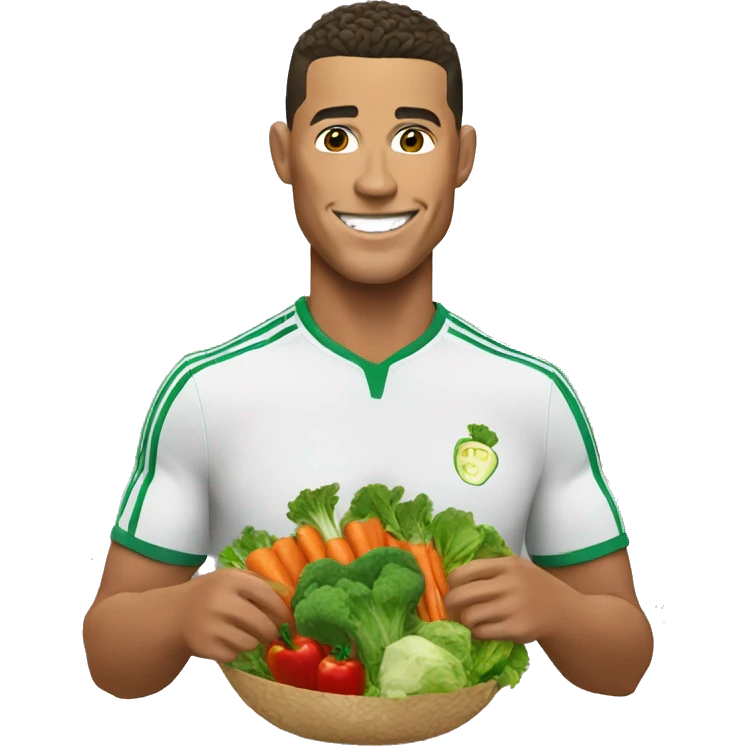 Ronaldo eating vegetables emoji