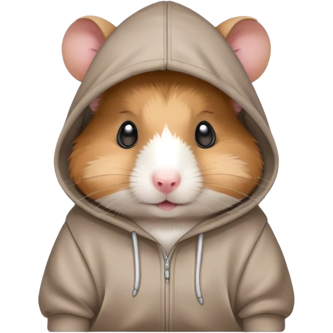 Hamster wearing a hoodie  emoji