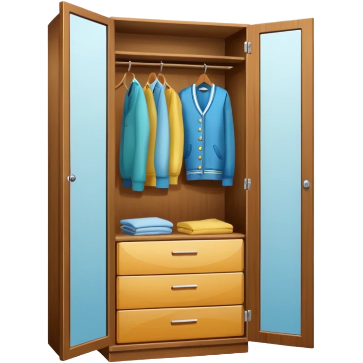 wardrobe modern closed mirror door emoji