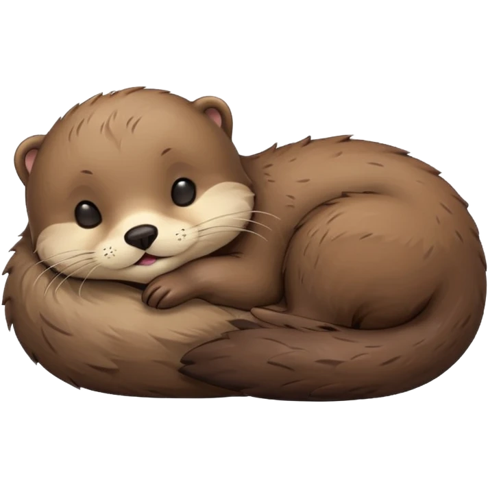 kawaii otter sleeping emoji