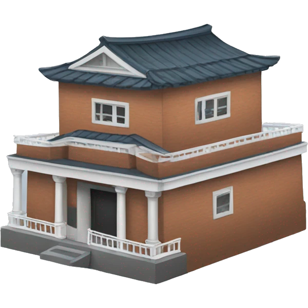 An Asian building a railroad emoji