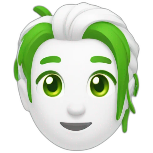 Cœur vert et blanc emoji
