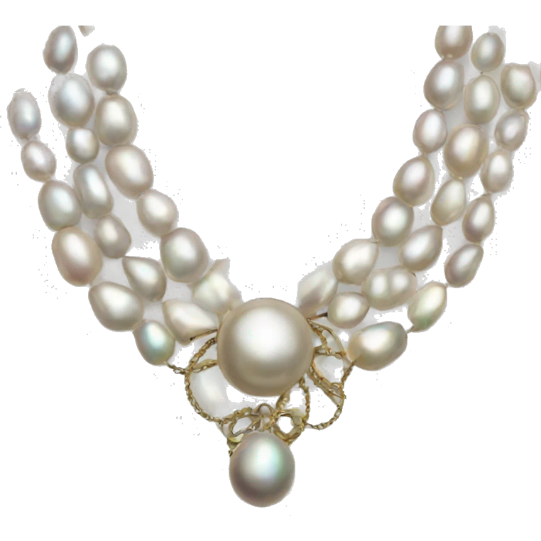 Iridescent vintage pearl necklace  emoji