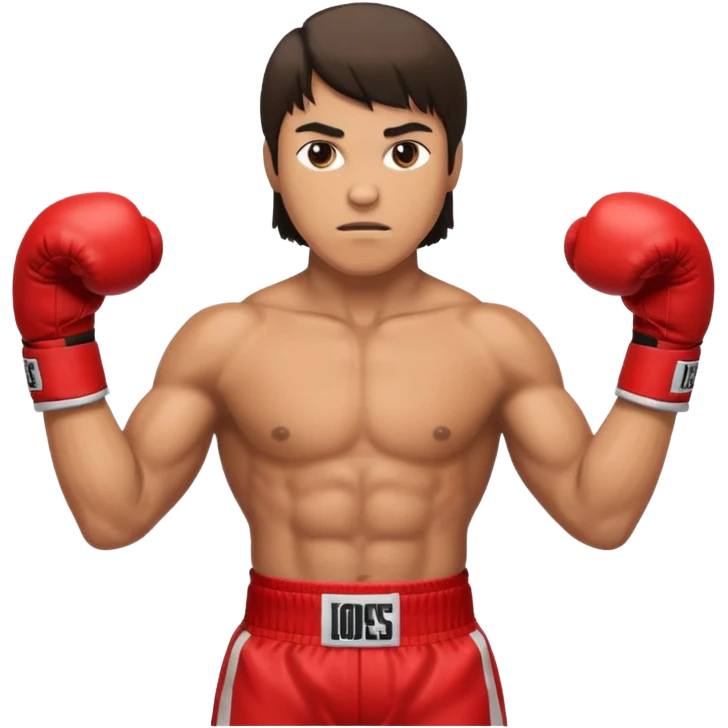 Boxer ,with a mullet haircut emoji
